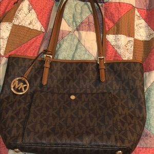 Michael Kors signature brown tote